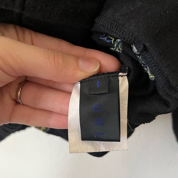 URLAZH Black Floral Embroidered Two Piece Loungewear Sweatsuit Women’s Size S - Picture 11 of 16